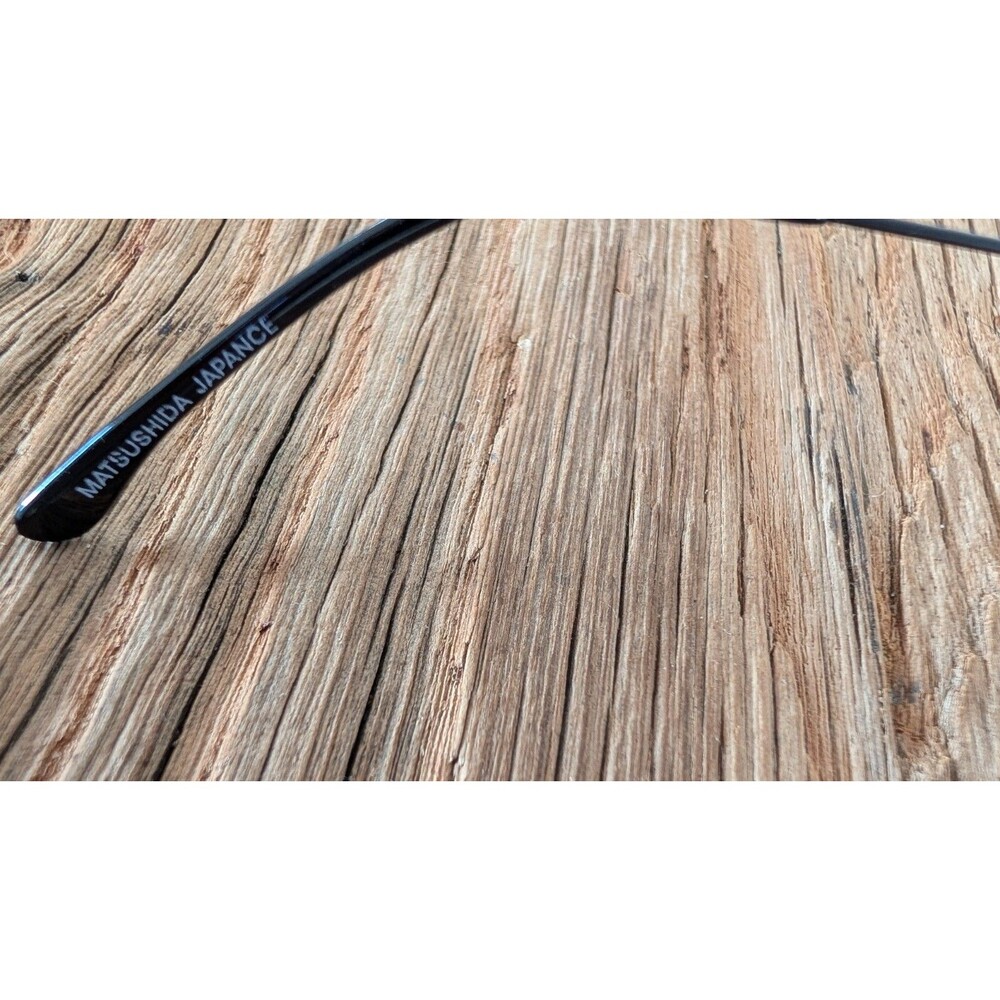 Matsushida Japanese Black Stainless Steel Full Rim Oval Eyeglasses Frame Only - Picture 11 of 16